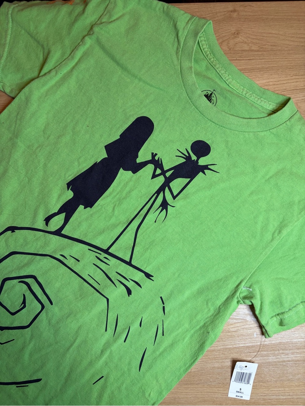 Disney Parks Nightmare Before Christmas Jack Sally Spiral Hill T-Shirt S NWT